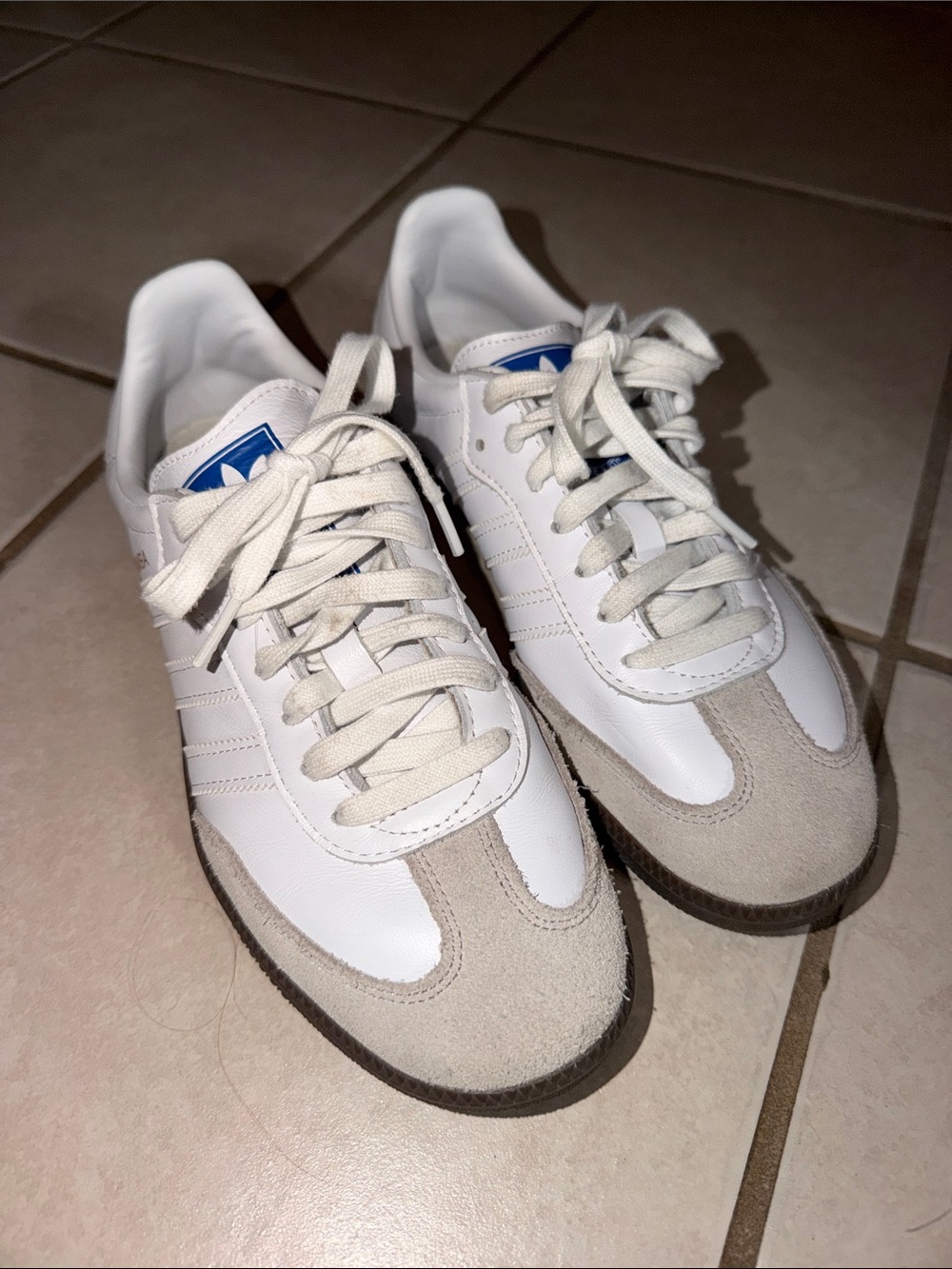 adidas White & Light Gray Sambas